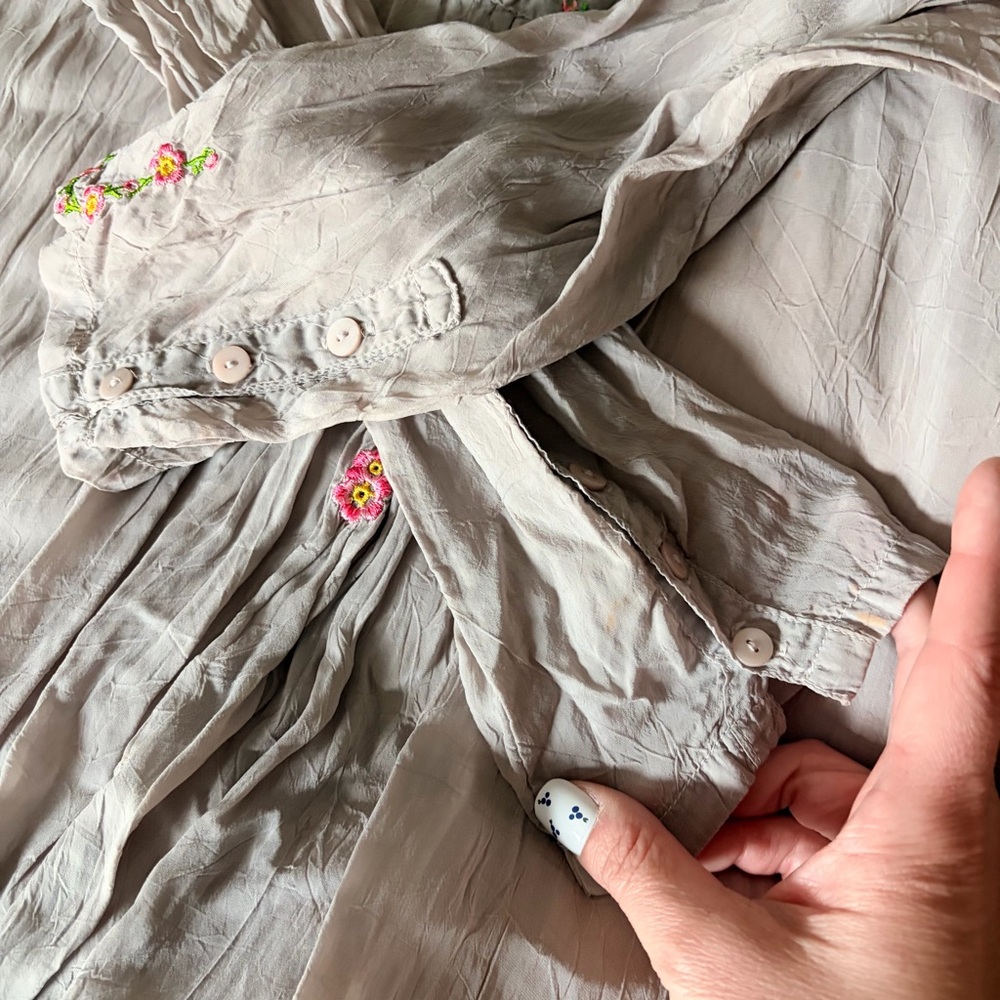 Johnny Was Light Lavender Long sleeve Embroidered Top Tunic, S - Picture 6 of 14